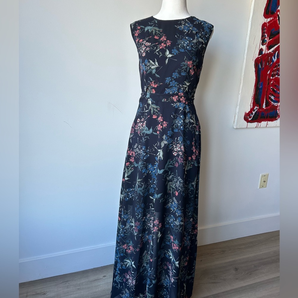Blue Floral Maxi Dress